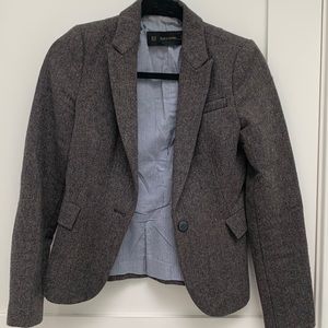 Blue/grey herringbone Zara blazer
